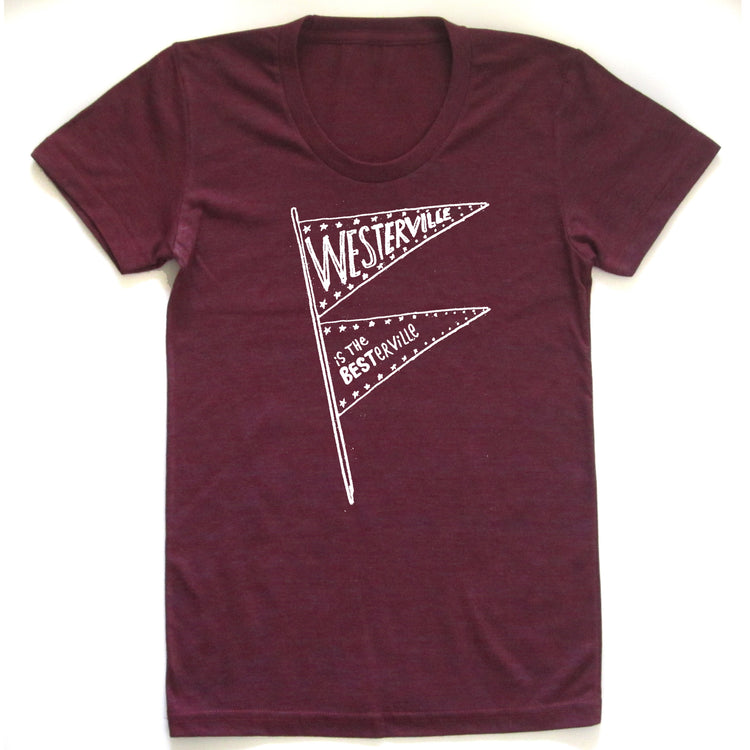 Westerville Women's T-Shirt – Fitted Tri-Blend V-Neck Shirt | Local Pride Apparel