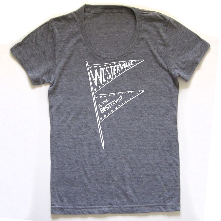 Westerville Women's T-Shirt – Fitted Tri-Blend V-Neck Shirt | Local Pride Apparel