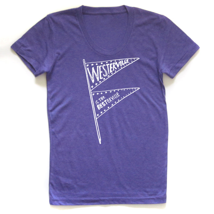 Westerville Women's T-Shirt – Fitted Tri-Blend V-Neck Shirt | Local Pride Apparel