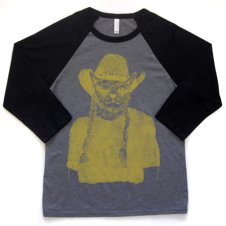 Willie Cat : unisex baseball tee, Unisex Apparel - Megan Lee Designs