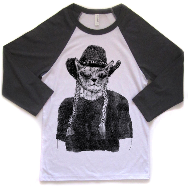 Willie Cat : unisex baseball tee, Unisex Apparel - Megan Lee Designs