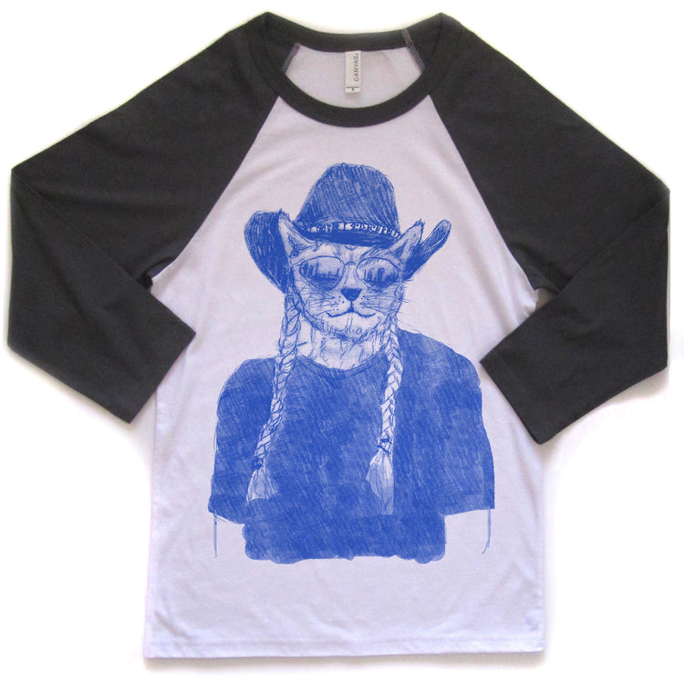 Willie Cat : unisex baseball tee, Unisex Apparel - Megan Lee Designs