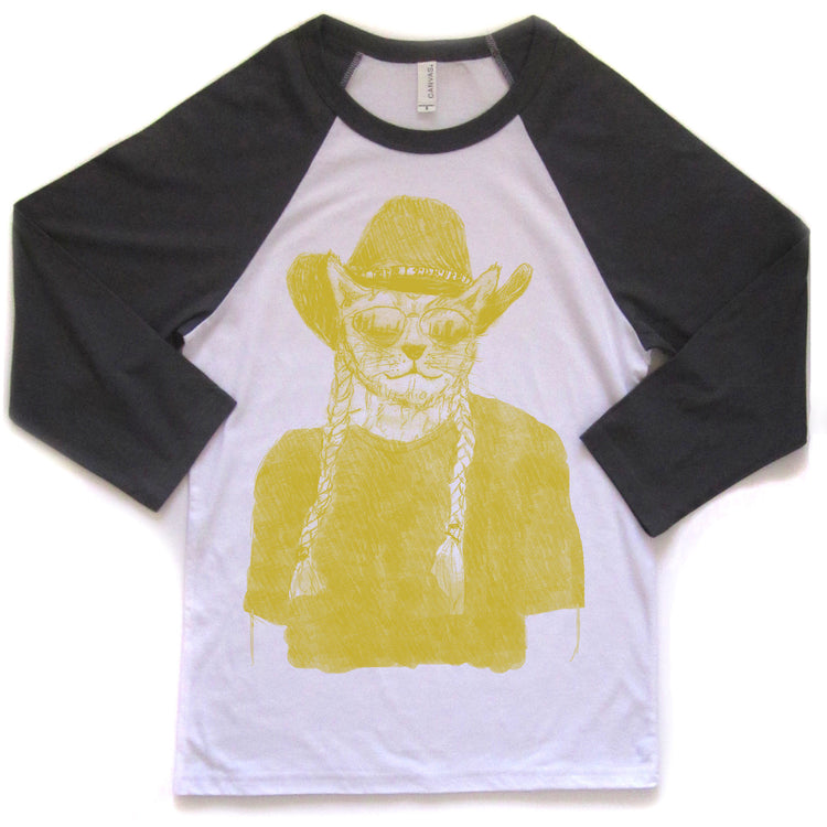 Willie Cat : unisex baseball tee, Unisex Apparel - Megan Lee Designs