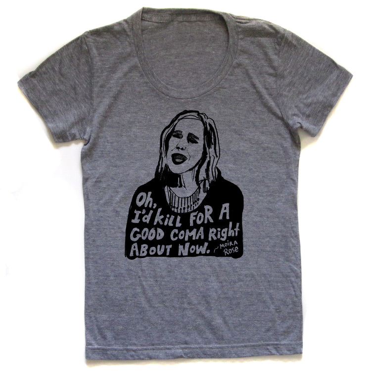 Women's Tri Blend Tee – Moira Rose Shirt | Soft Scooped Neckline Casual Top