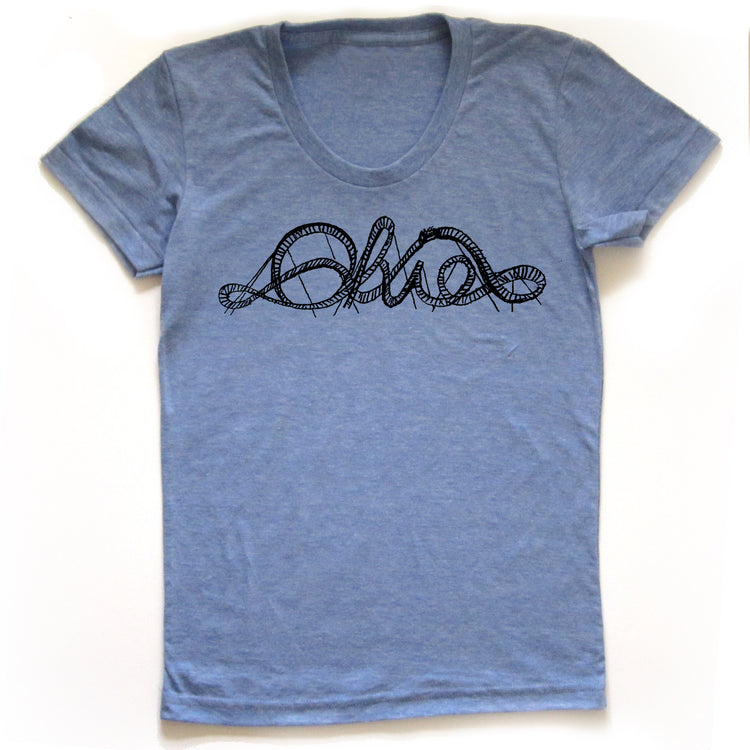 Women's Rollercoaster Tee - Ohio Roller Coaster Shirt | Tri-Blend Soft Fit