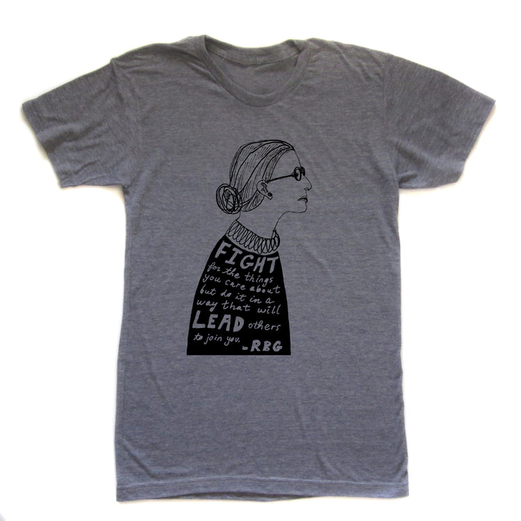 Unisex RBG Tee – Soft Cotton Blend Shirt With Hand Printed Graphic Design