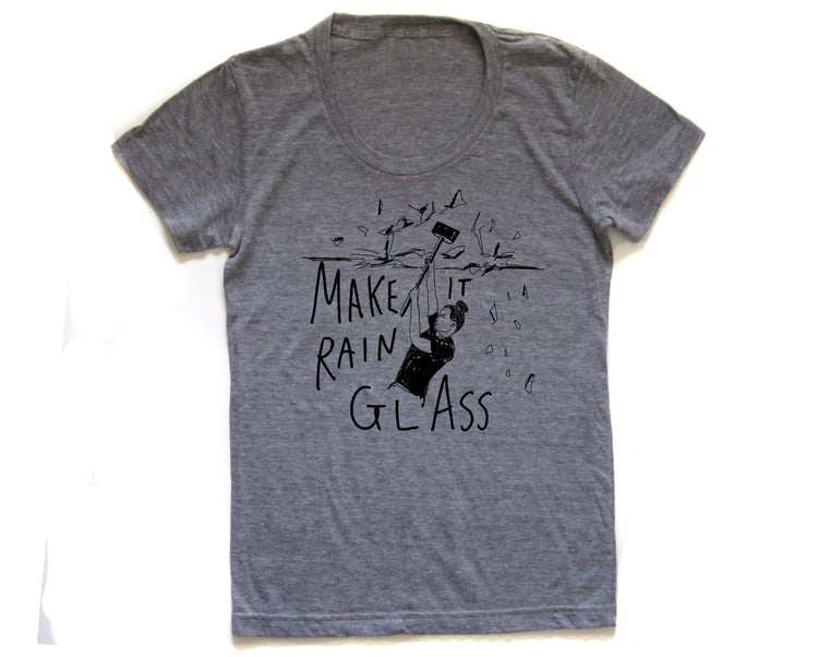 Women's Tri-Blend Tee - Rain Glass Design | Super Soft Lightweight Cotton Blend Shirt