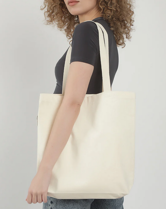 Organic Cotton Tote Bag - Canvas Tote with Gusset | Megan Lee Designs Durable Eco-Friendly