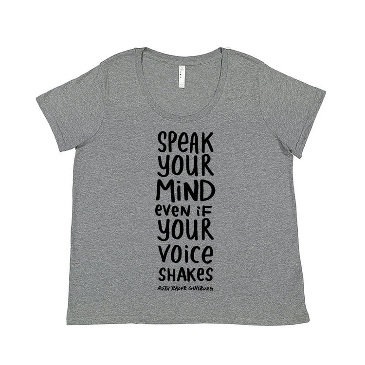 Plus Size Tee - RBG Quote Shirt | Soft Cotton Blend Graphic Tee by Megan Lee Designs