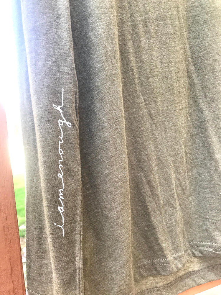 Long Sleeve Tee Bella Canvas – Soft Cotton Shirt | I Am Enough Motivational Design