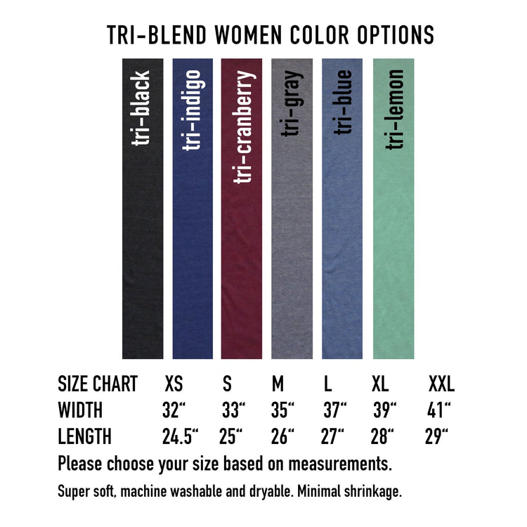 Women's Tri-Blend Tee – Cherry Blossom Shirt | Lightweight Floral Graphic Top