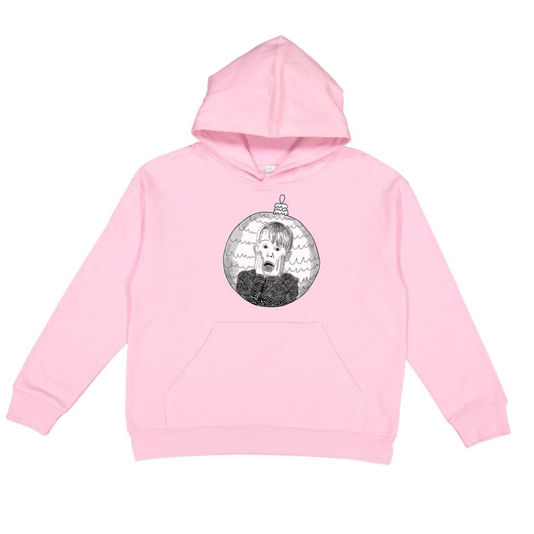 Kids Red Hoodie – Home Alone Hand Printed Children’s Hooded Sweatshirt by Megan Lee Designs