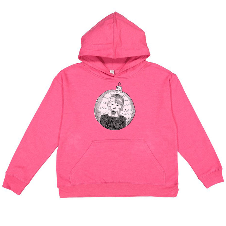 Kids Red Hoodie – Home Alone Hand Printed Children’s Hooded Sweatshirt by Megan Lee Designs