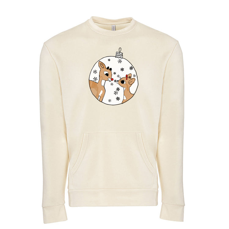 Unisex Pullover Sweatshirt - Soft Cotton Kangaroo Pocket Long Sleeve Holiday Shirt