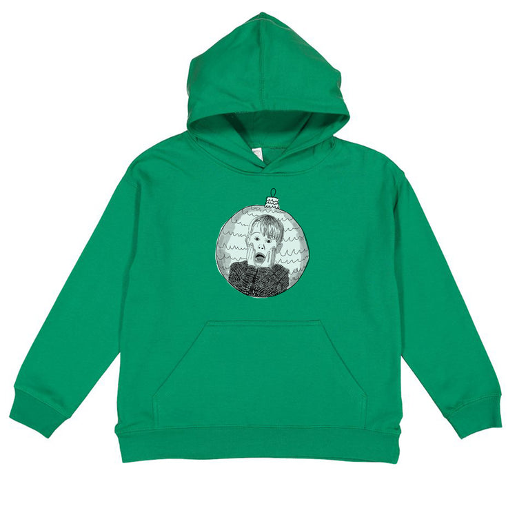 Kids Red Hoodie – Home Alone Hand Printed Children’s Hooded Sweatshirt by Megan Lee Designs