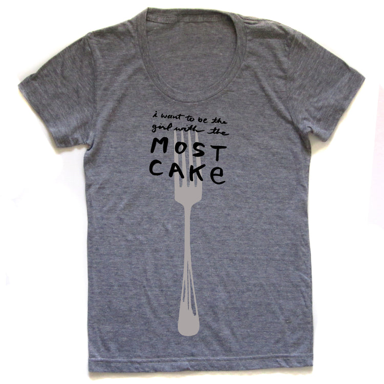 Women's Graphic Tee - Alternative Rock Tee With Scooped Neckline | The Most Cake Design
