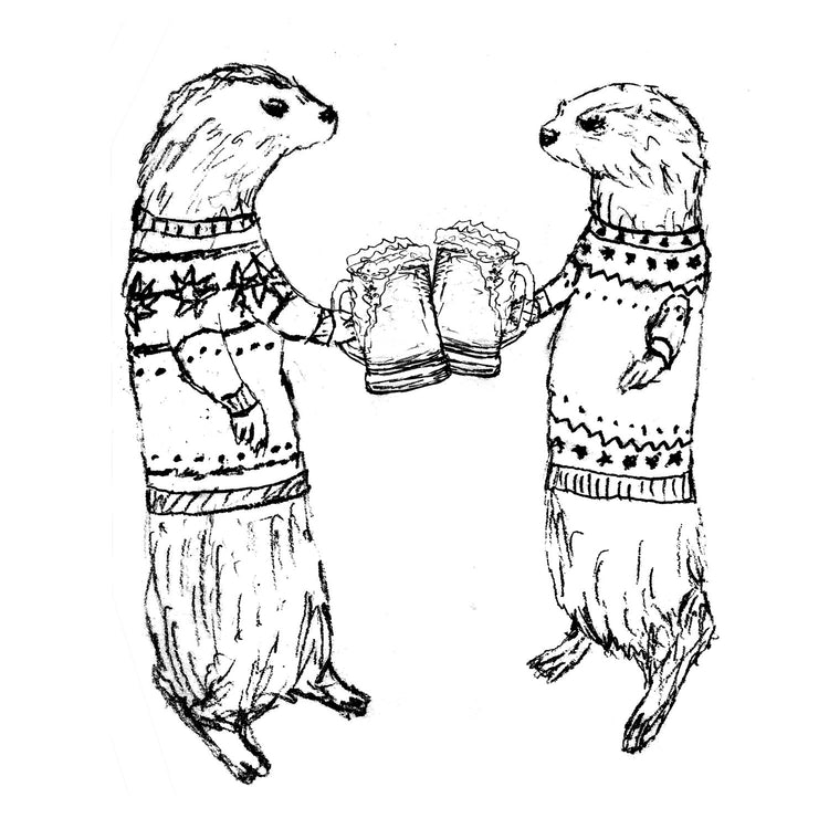 Otters : unisex hoodie, Unisex Apparel - Megan Lee Designs