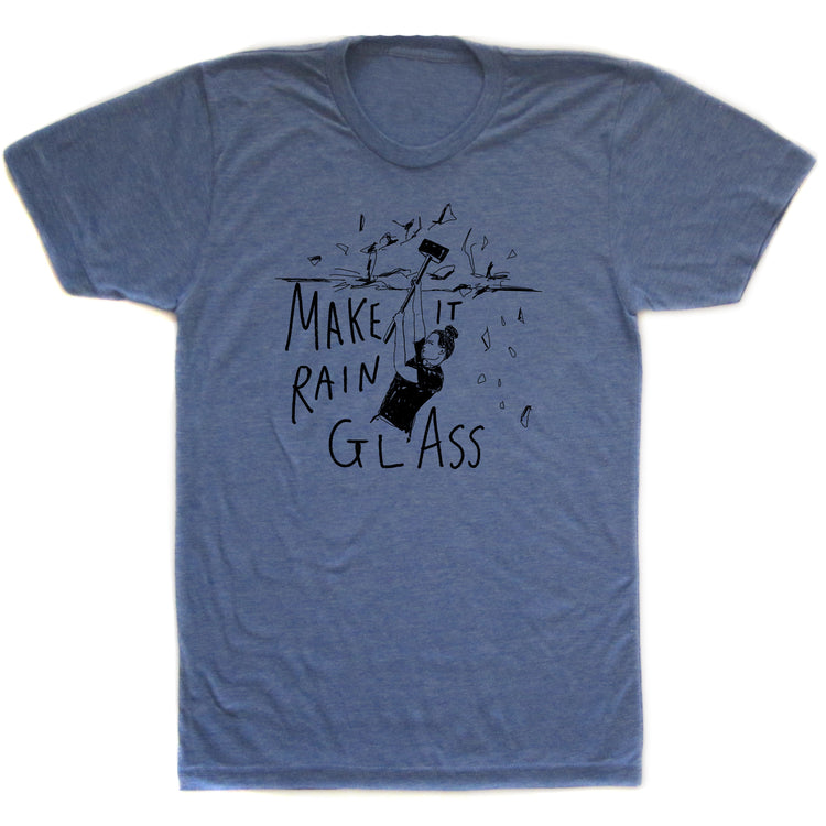 Unisex T Shirt - Rain Glass Graphic Tee | Soft Cotton Tri Blend Fabric