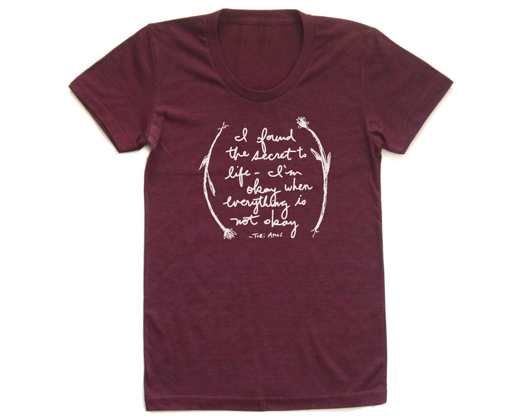 Women's Tri-Blend Tee | Lyric Print Shirt - Super Soft Lightweight Scooped Neckline