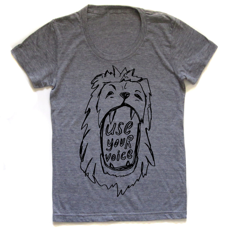 Women's Voice Tee – Feminist Statement Scoop Neck Triblend Shirt With Empowerment