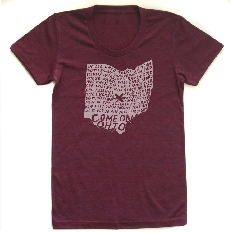 Women's Ohio Tee - Come On Ohio Design | Super Soft Tri-Blend V-Neck Shirt