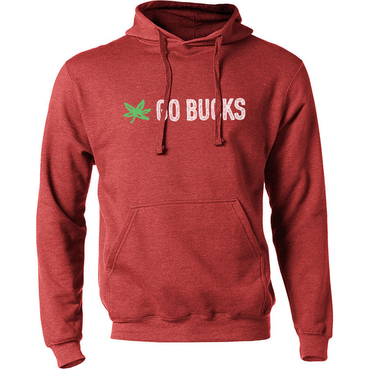 A red hoodie with the text "GO BUCKS" printed on it.