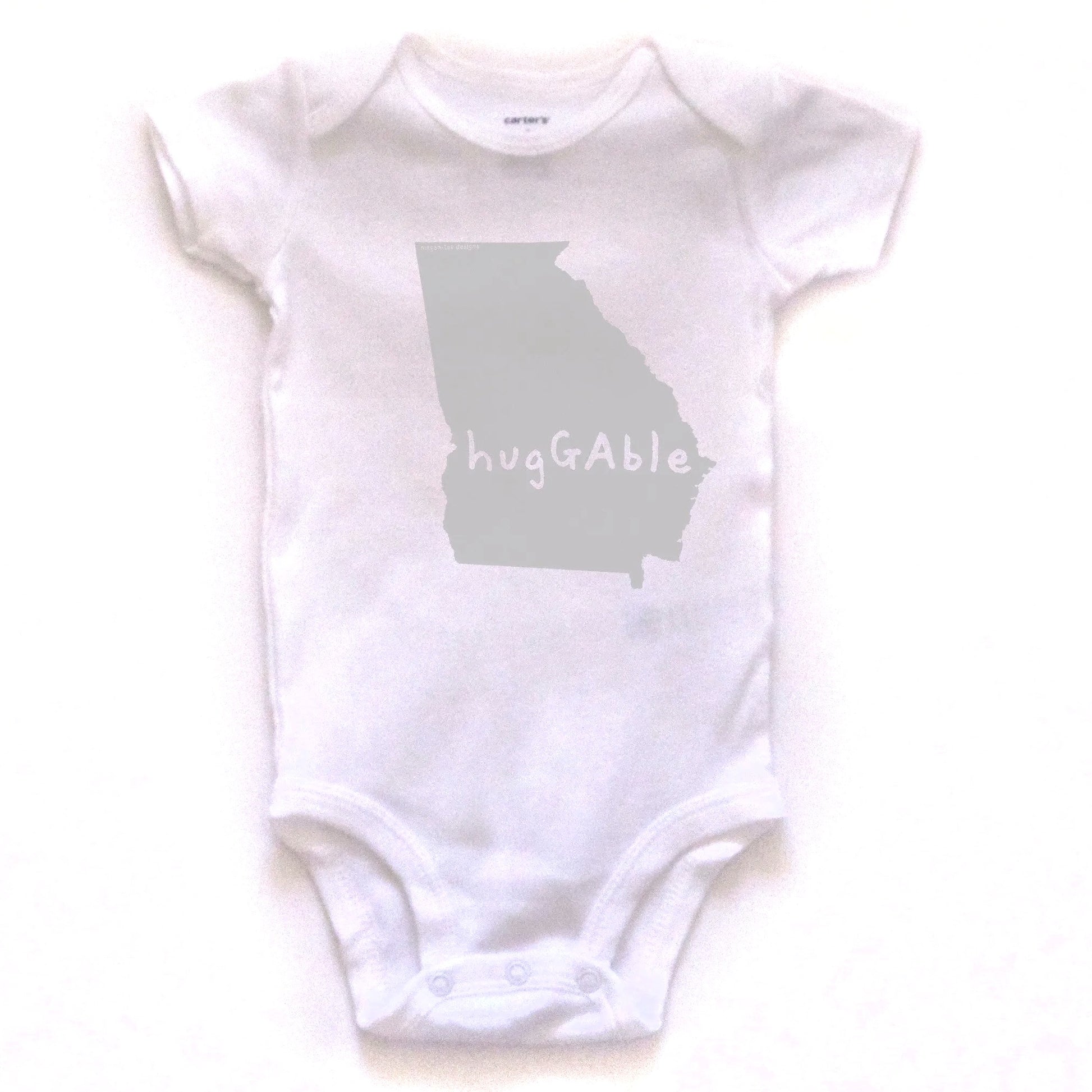 Georgia : hugGAble bodysuit (white), Baby Apparel - Megan Lee Designs