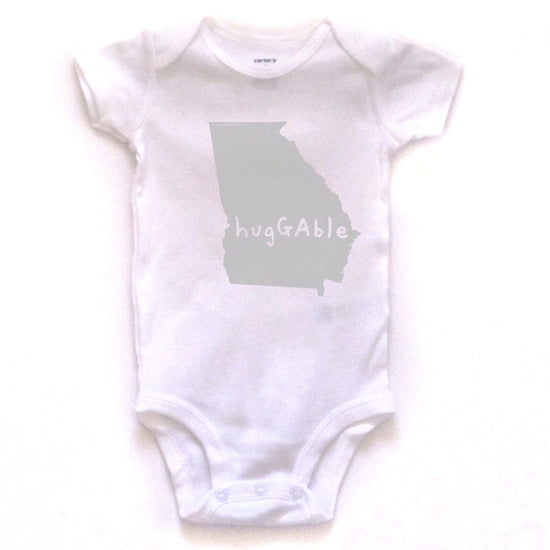 Georgia : hugGAble bodysuit (white), Baby Apparel - Megan Lee Designs