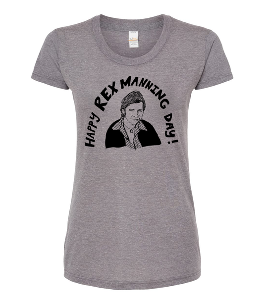 Women's Graphic Tee - Rex Manning Hand Printed Tee | Soft Cotton T-Shirt