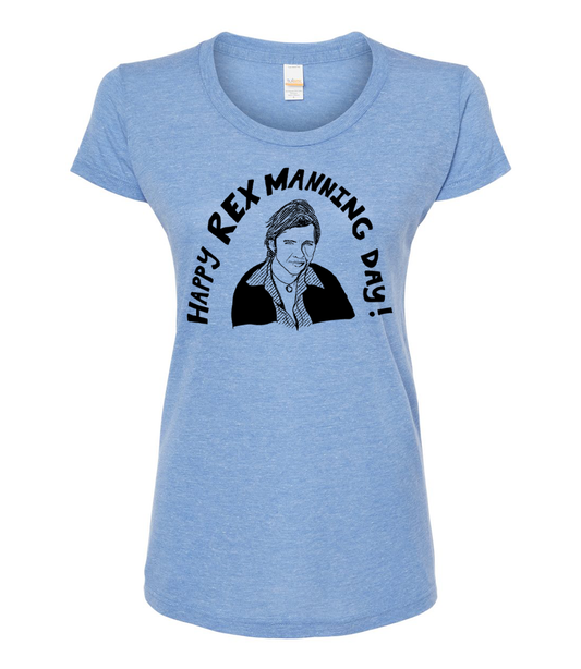 Women's Graphic Tee - Rex Manning Hand Printed Tee | Soft Cotton T-Shirt