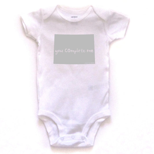 Colorado : you COmplete me bodysuit (white), Baby Apparel - Megan Lee Designs