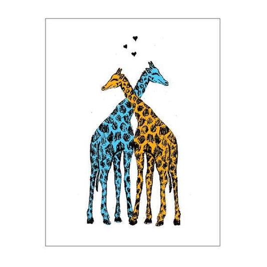 Giraffes In Love Notecard
