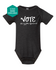 a black bodysuit with the words vote on it