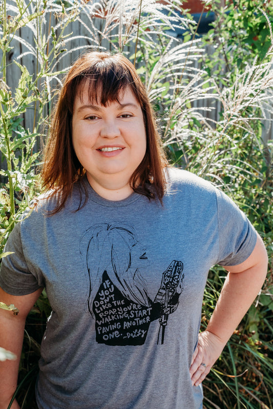 Unisex Tee - Hand Printed Shirt With Super Soft Tri Blend Fabric | Dolly