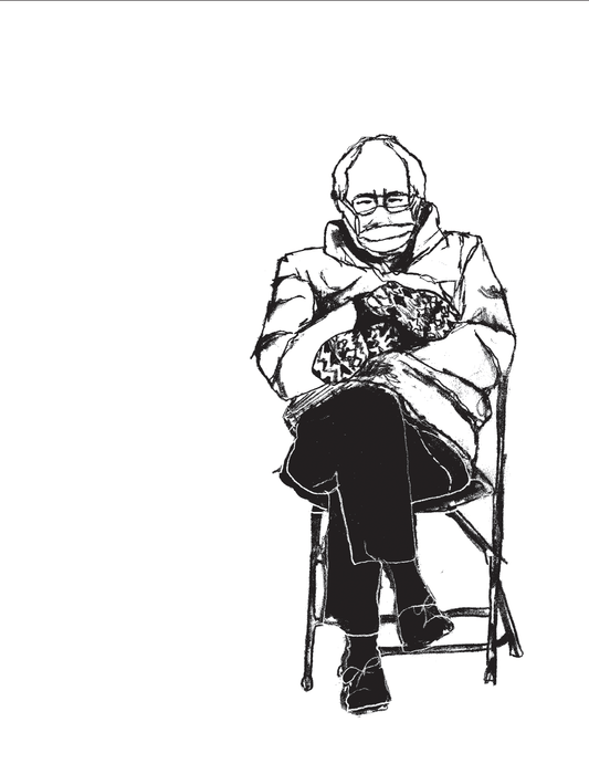 Bernie Mittens Funny Notecard