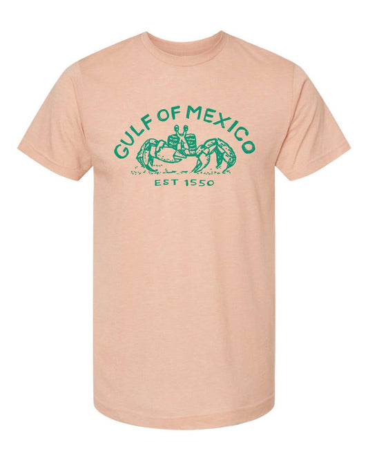 Gulf of Mexico Crab Tee - Unisex Graphic Soft Tri-Blend T-Shirt | Hand Printed Apparel
