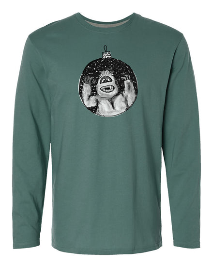 a green shirt with an image of a gorilla on it