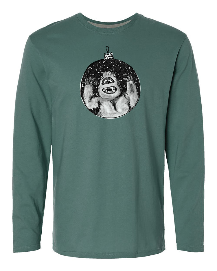 a green shirt with an image of a gorilla on it