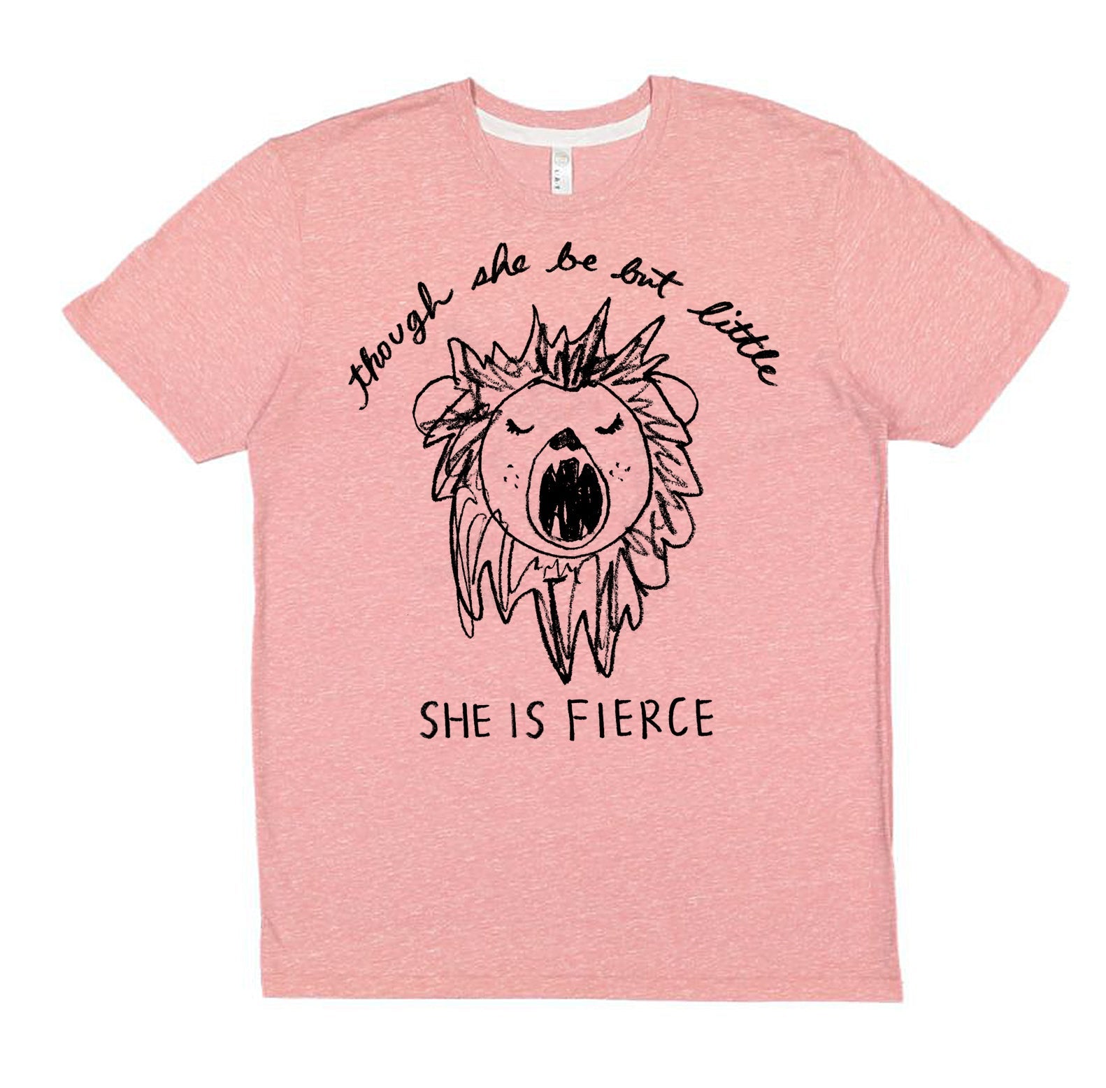 a pink t - shirt with a drawing of a woman's face