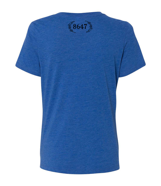 Women's V-Neck Tee - Soft Cotton, Hand Printed Top | Megan Lee Designs