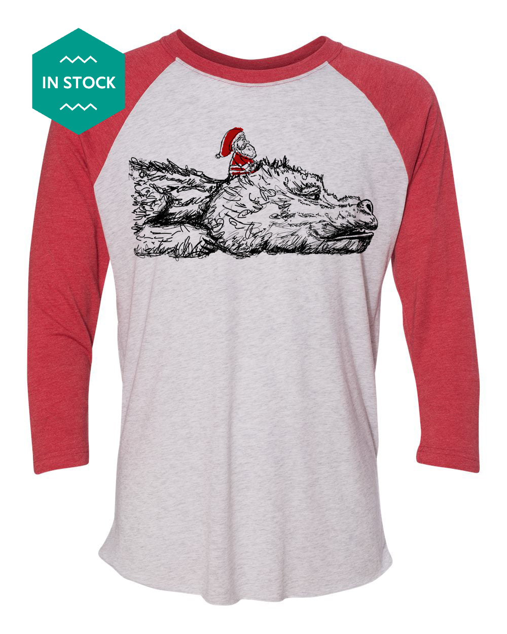 a white and red shirt with a dog on it