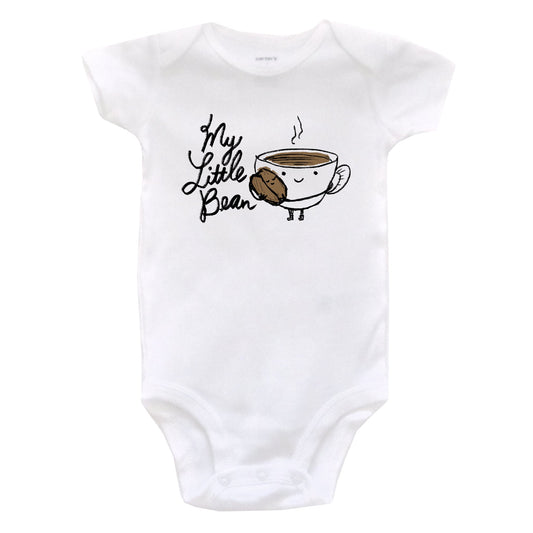 Baby Onesie - My Little Bean Organic Cotton Bodysuit | Custom Printed Infant Wear
