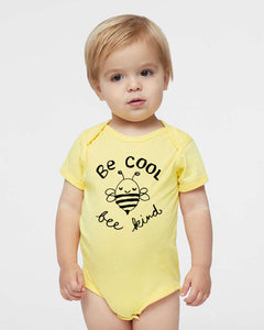 Be Cool Bee Kind : Baby Onesie (Yellow)