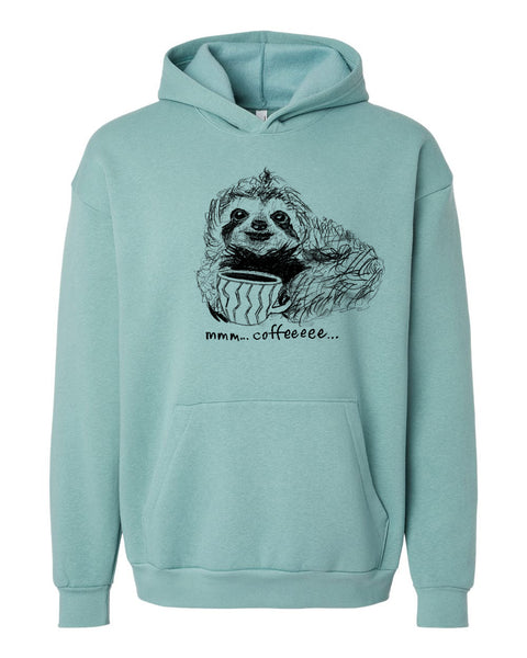 Coffee Sloth : Unisex Hoodie – Megan Lee Designs