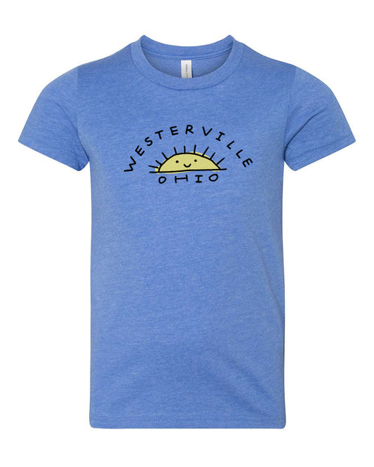 Kids Sun Tee | Hand Printed Soft Cotton Shirt | Westerville Ohio Youth T-Shirts