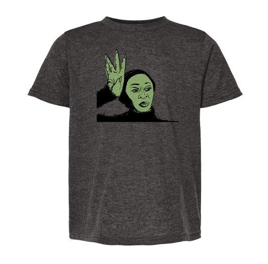 Kids Tee Shirt - Elphaba Wicked Witch Graphic | Soft Cotton, Hand Printed Design