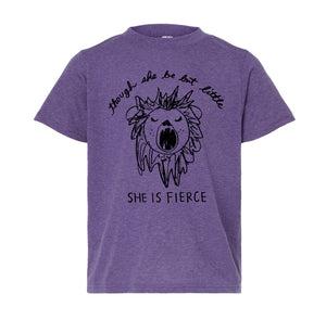 Fierce Lion : Kids Tee (Heather Purple)