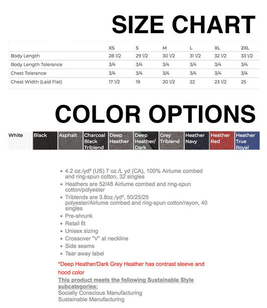 Unisex Hooded Tee - Custom Hoodies | Long Sleeve Hoodie by Megan Lee Designs