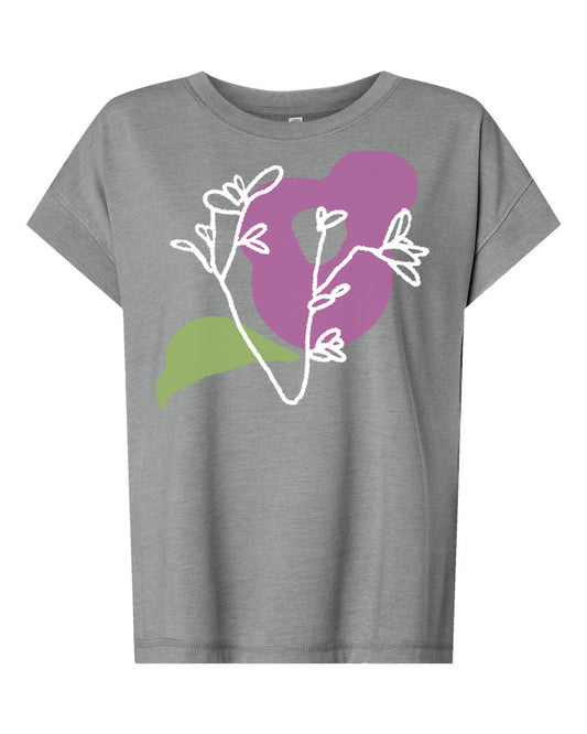 Abstract Floral : Women's Relaxed Vintage Wash Tee
