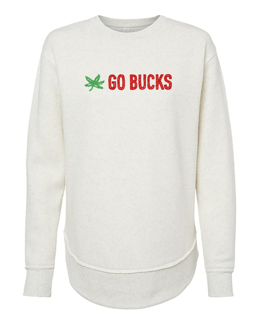 Women's Fleece Sweatshirt - Go Bucks Weekend Oversized Soft Pullover By Megan Lee Designs